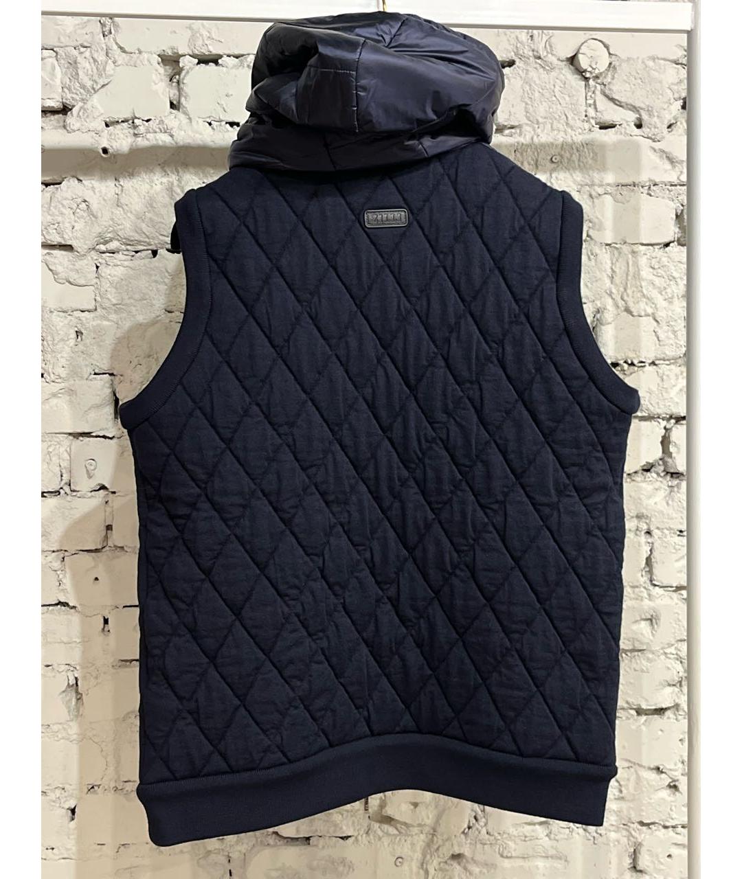 ZILLI Темно-синий шерстяной жилет, фото 3