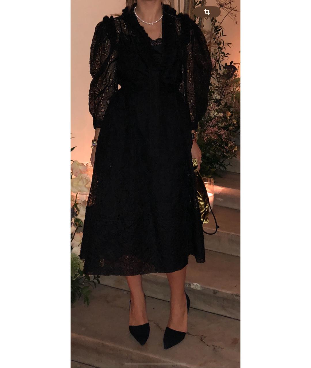SIMONE ROCHA Черное кружевное коктейльное платье, фото 5