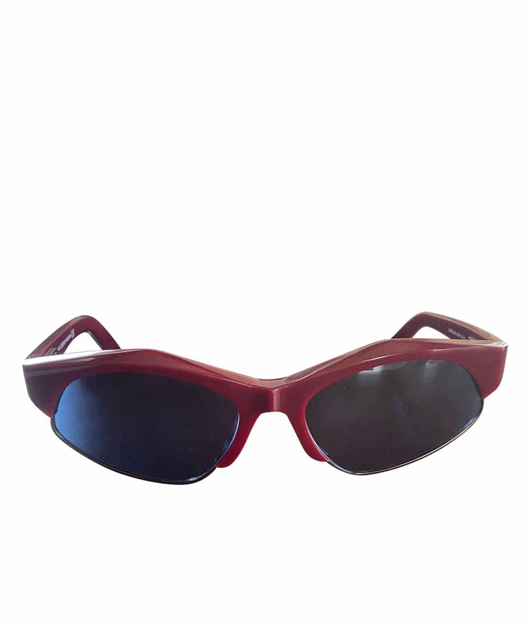 MAX MARA STUDIO Бордовые пластиковые солнцезащитные очки, фото 1