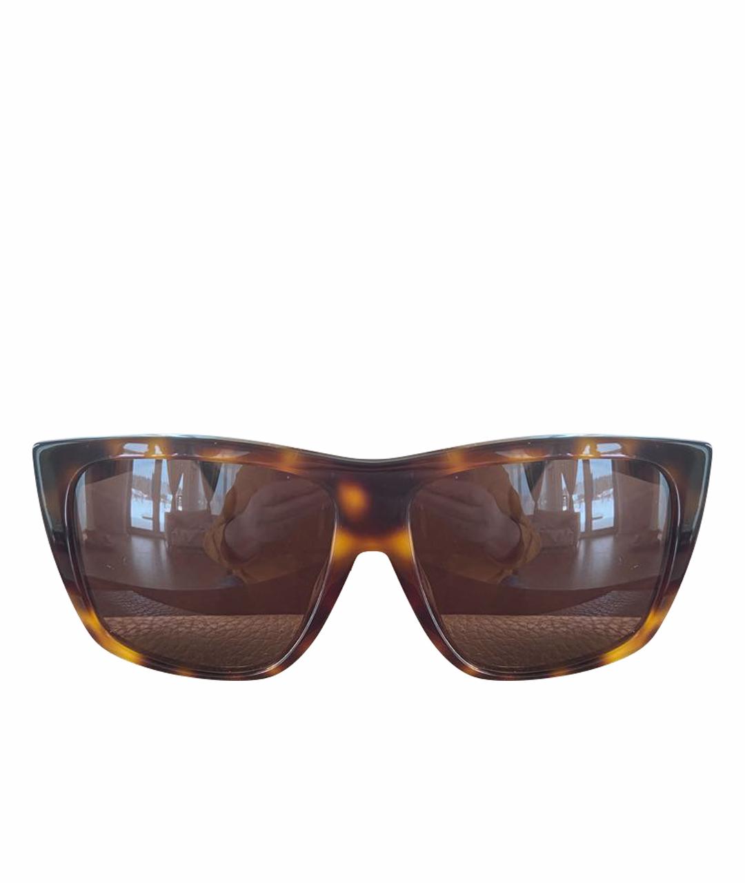 MAX MARA Коричневые пластиковые солнцезащитные очки, фото 1
