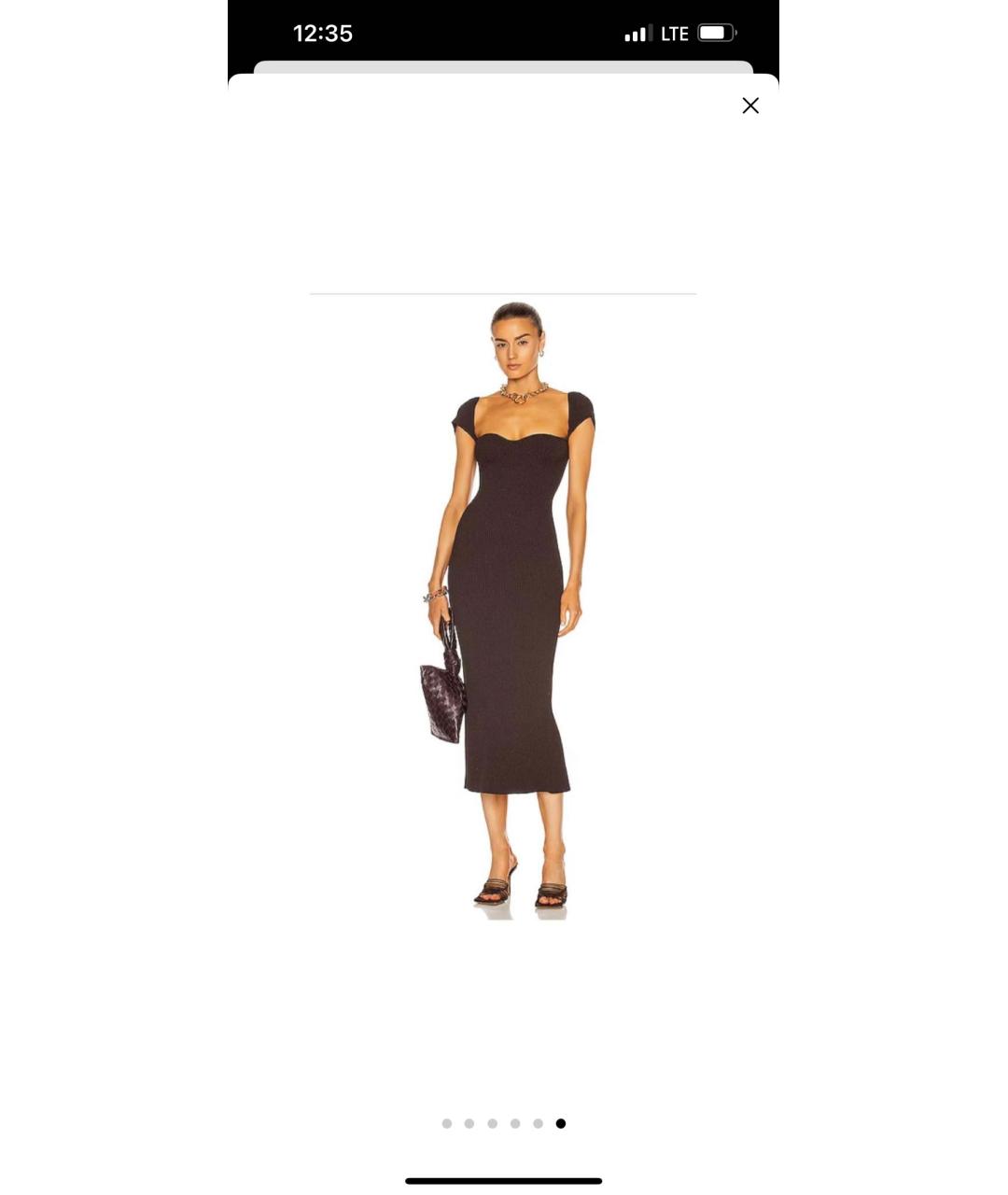 KHAITE Черное вискозное повседневное платье, фото 2