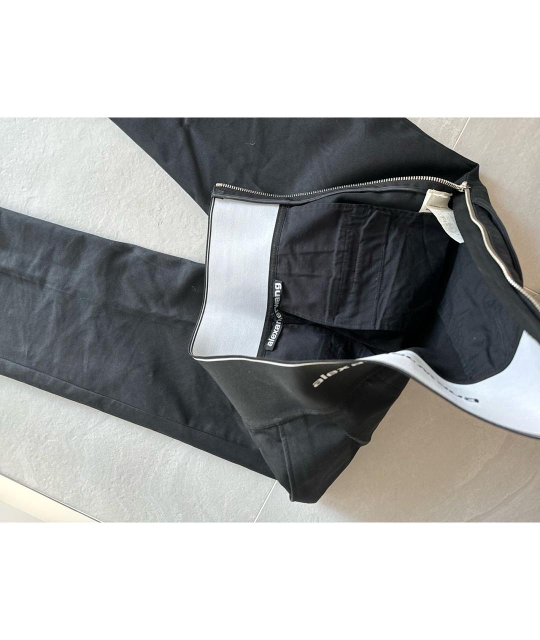 ALEXANDER WANG Черные полиэстеровые брюки широкие, фото 4