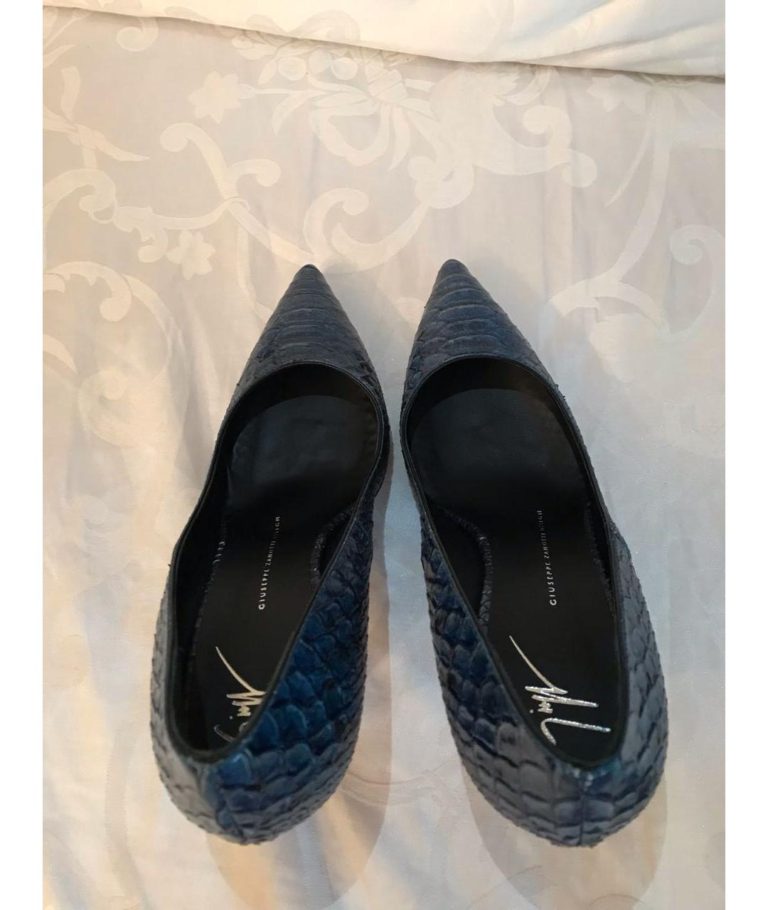 GIUSEPPE ZANOTTI DESIGN Синие кожаные туфли, фото 3