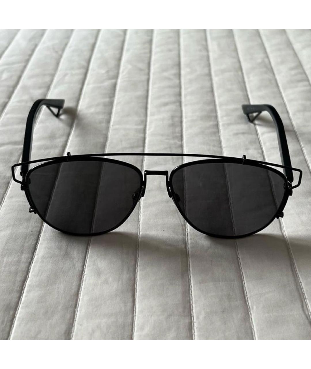CHRISTIAN DIOR PRE-OWNED Черные металлические солнцезащитные очки, фото 5
