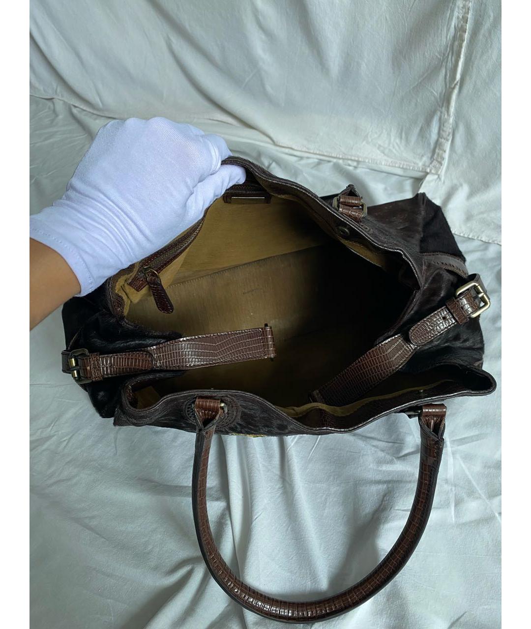 FENDI Коричневая меховая сумка через плечо, фото 6