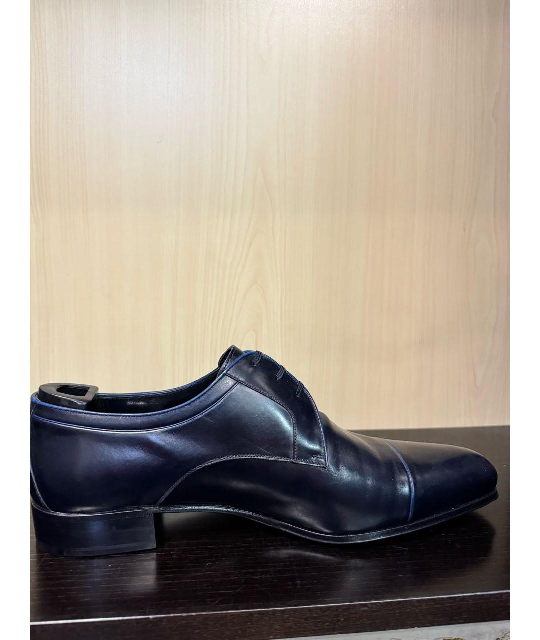 ARTIOLI Темно-синие кожаные туфли, фото 5
