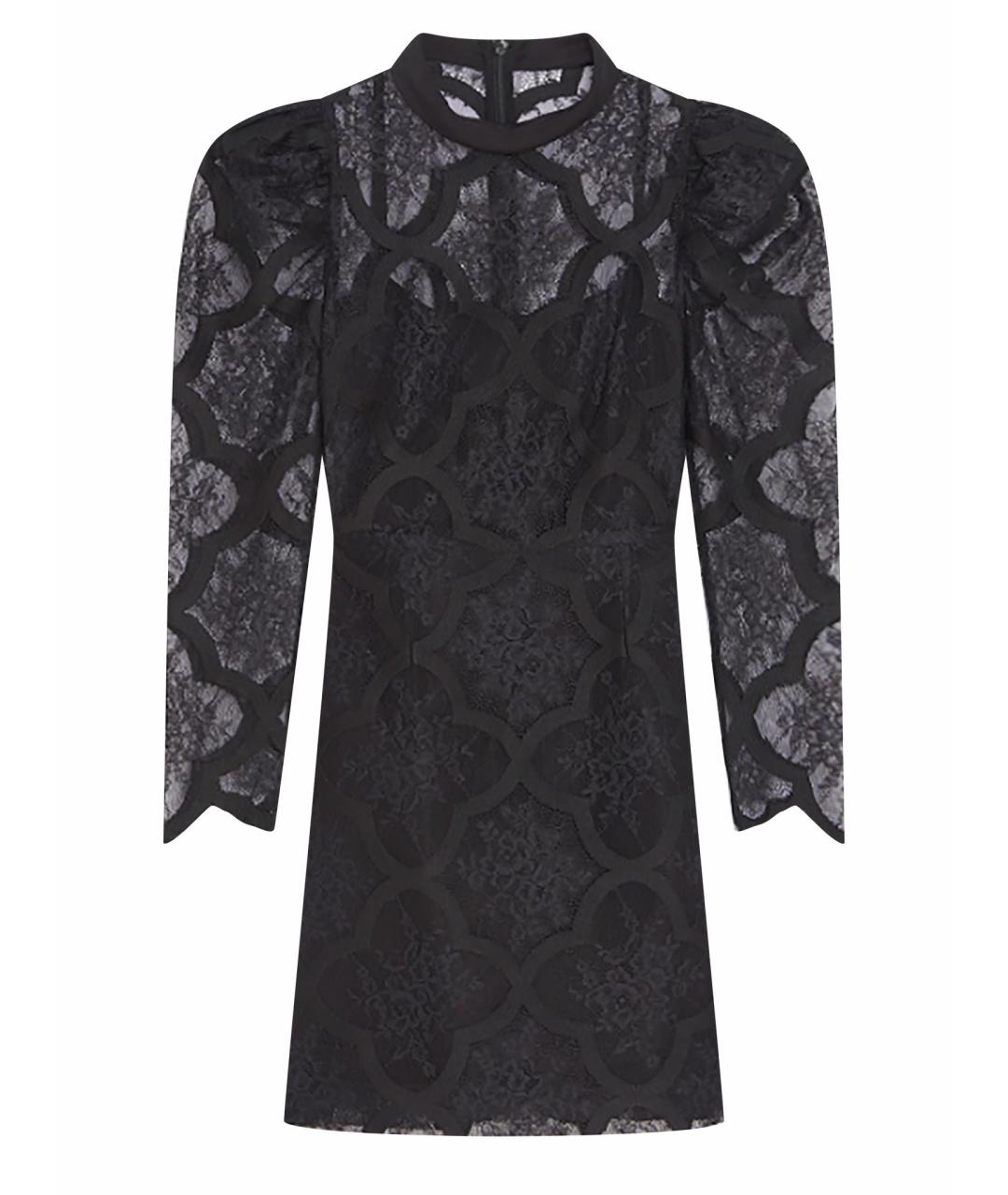SANDRO Черное полиэстеровое коктейльное платье, фото 1