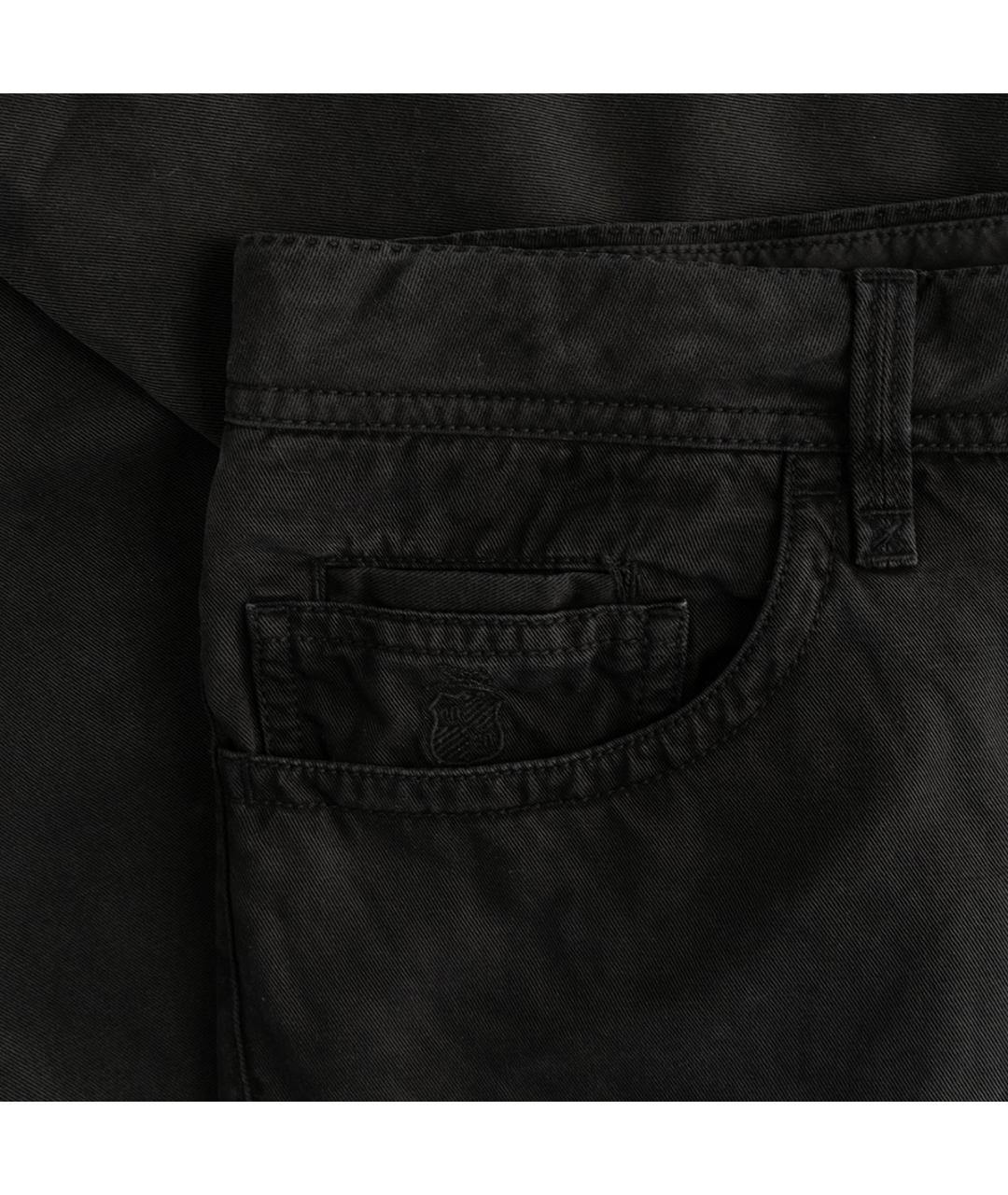 CORTIGIANI Черные хлопковые повседневные брюки, фото 5