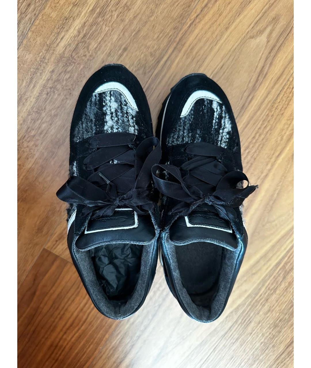 SANTONI Черные замшевые кроссовки, фото 3