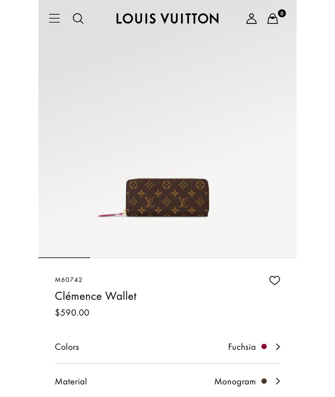 LOUIS VUITTON PRE-OWNED Коричневый кошелек, фото 6