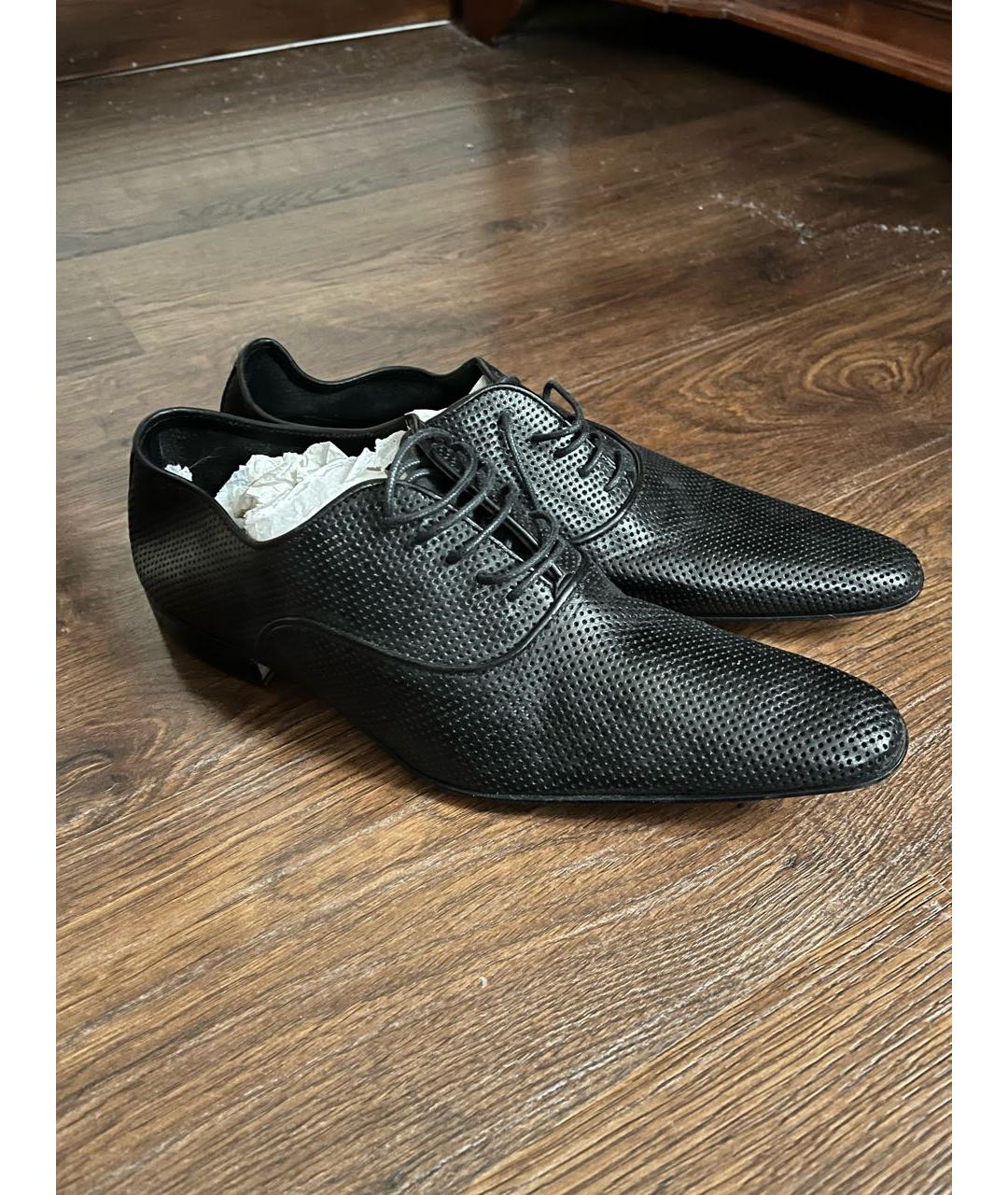 GIANFRANCO FERRE Черные кожаные туфли, фото 5