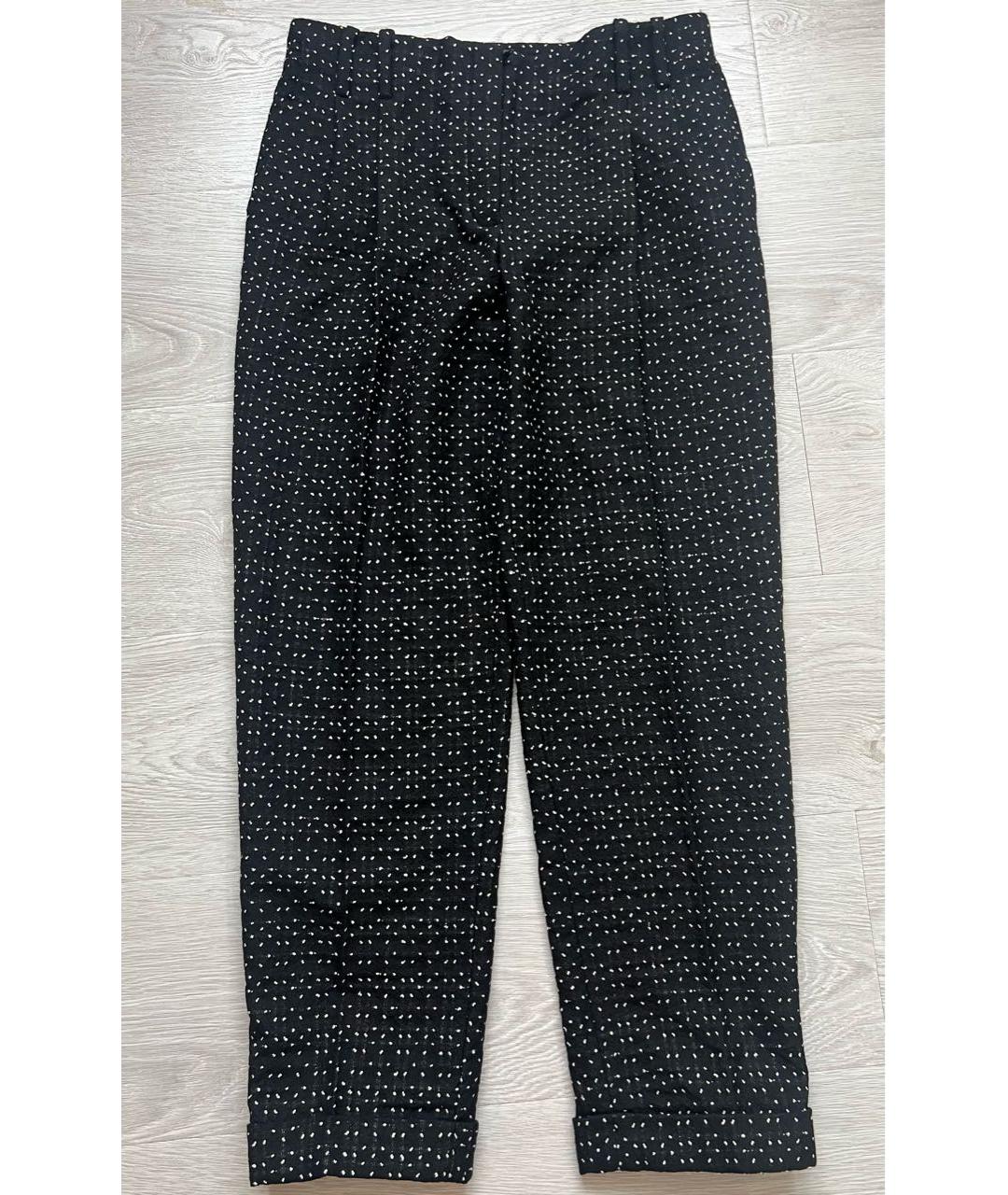 FENDI Черные шерстяные прямые брюки, фото 6
