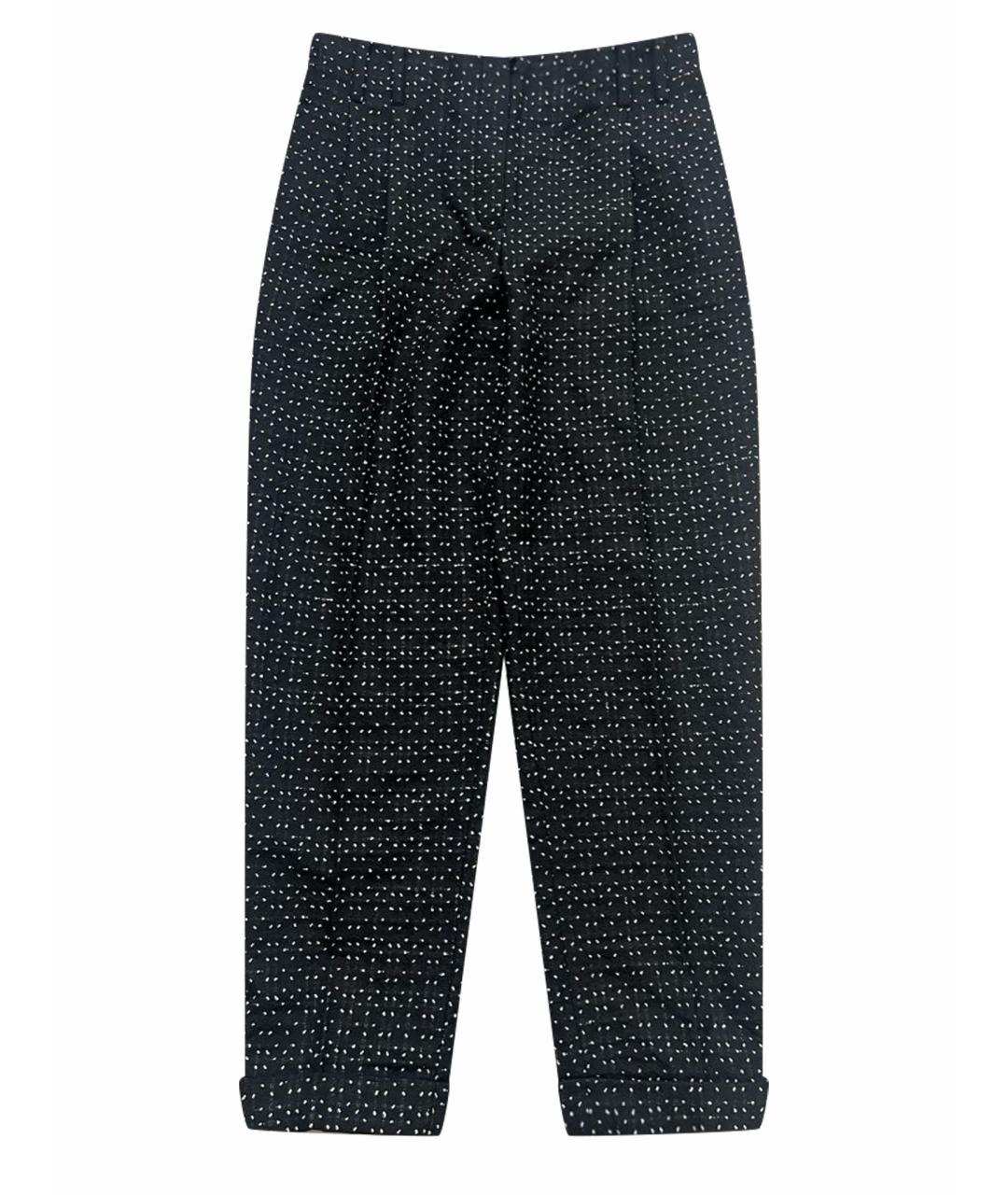 FENDI Черные шерстяные прямые брюки, фото 1