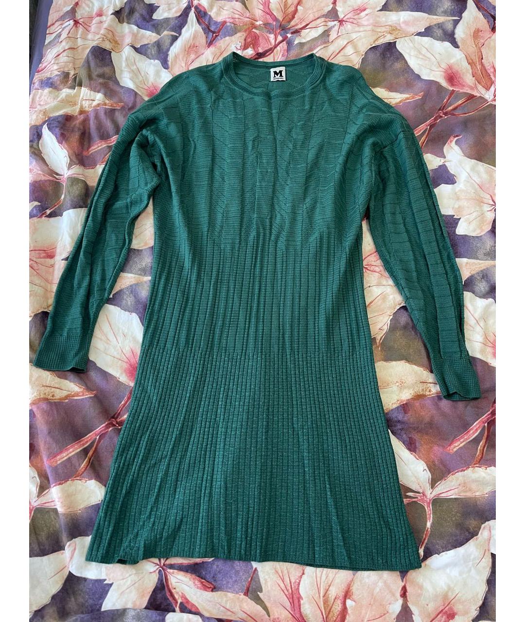 M MISSONI Зеленые кашемировое повседневное платье, фото 3