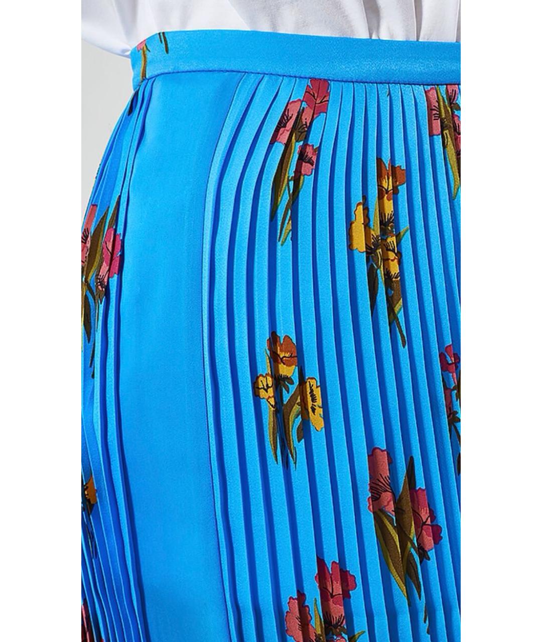 ESCADA Синяя полиэстеровая юбка миди, фото 4