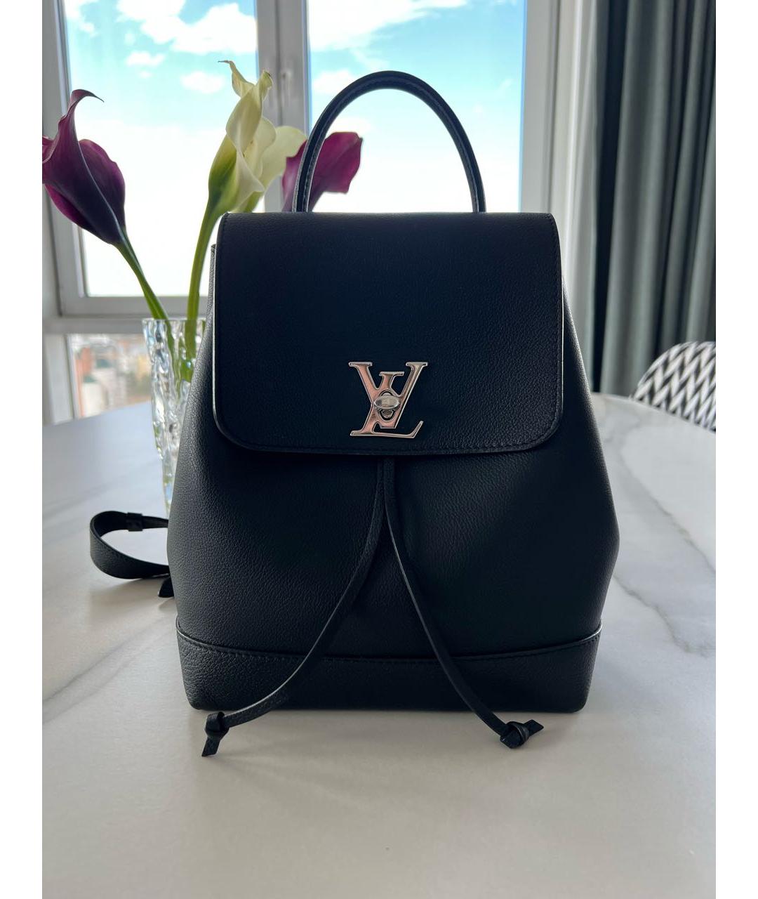 LOUIS VUITTON PRE-OWNED Черный кожаный рюкзак, фото 9