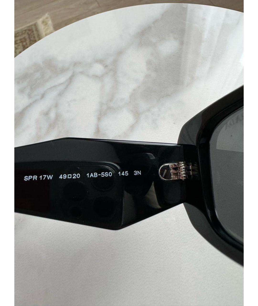 PRADA Черные пластиковые солнцезащитные очки, фото 7