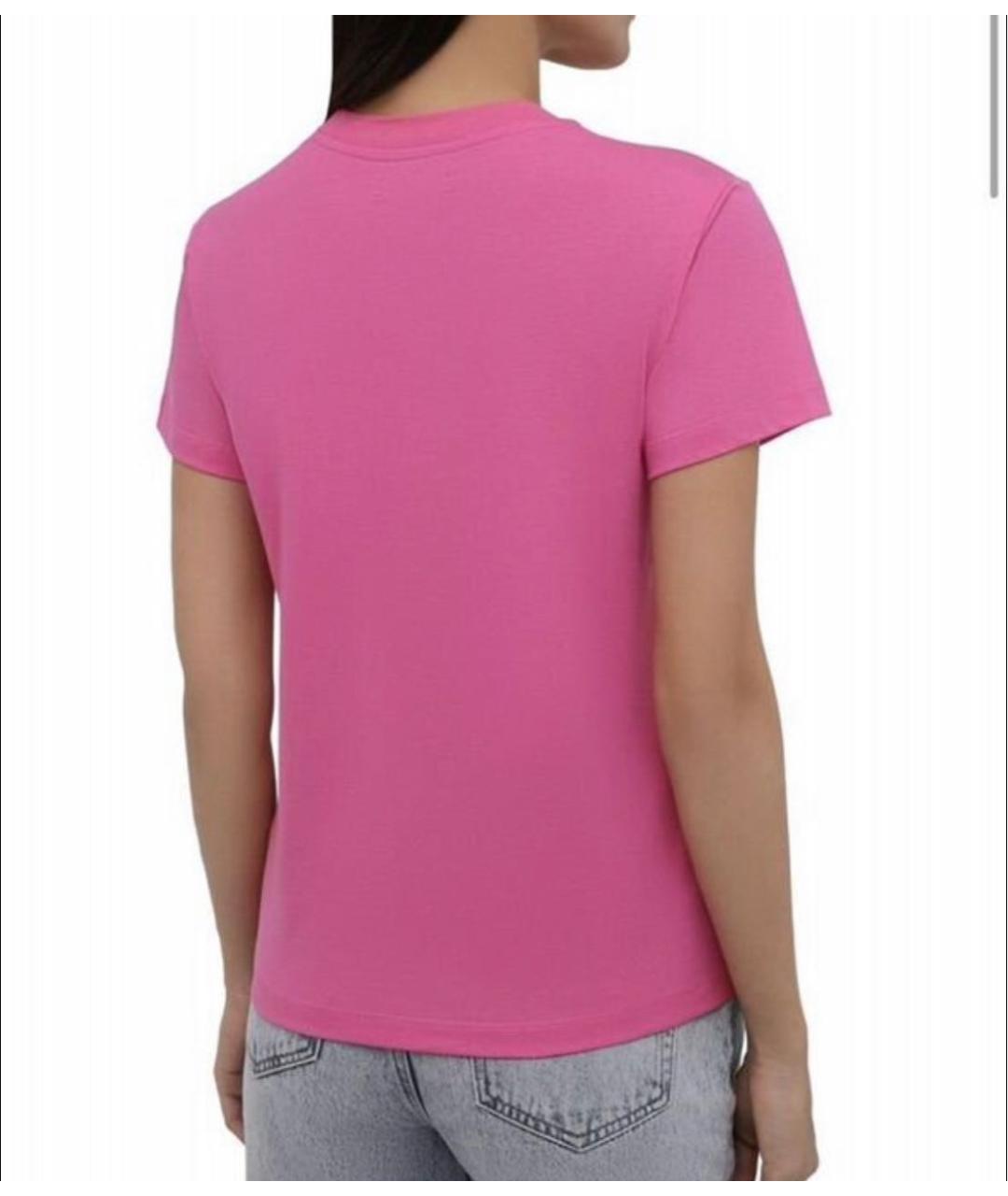 THE PANGAIA Розовая хлопковая футболка, фото 4