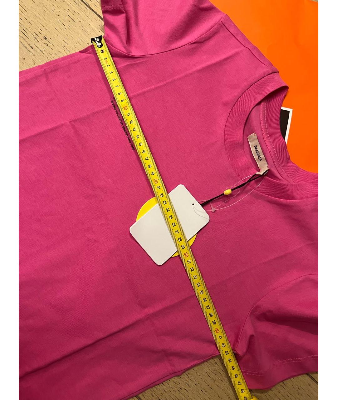 THE PANGAIA Розовая хлопковая футболка, фото 5