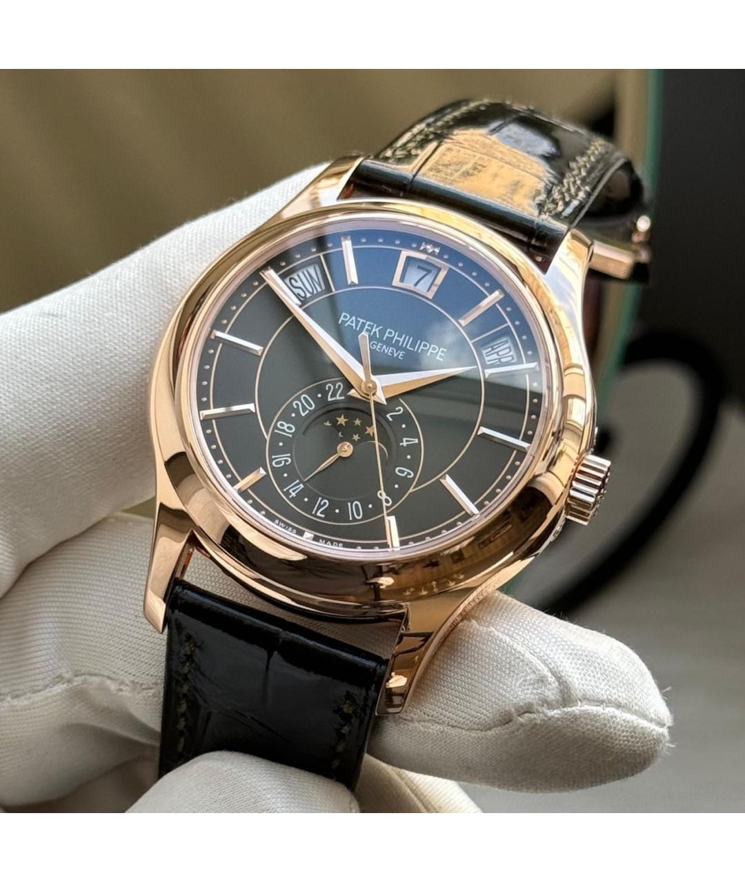 PATEK PHILIPPE Зеленые часы из розового золота, фото 7