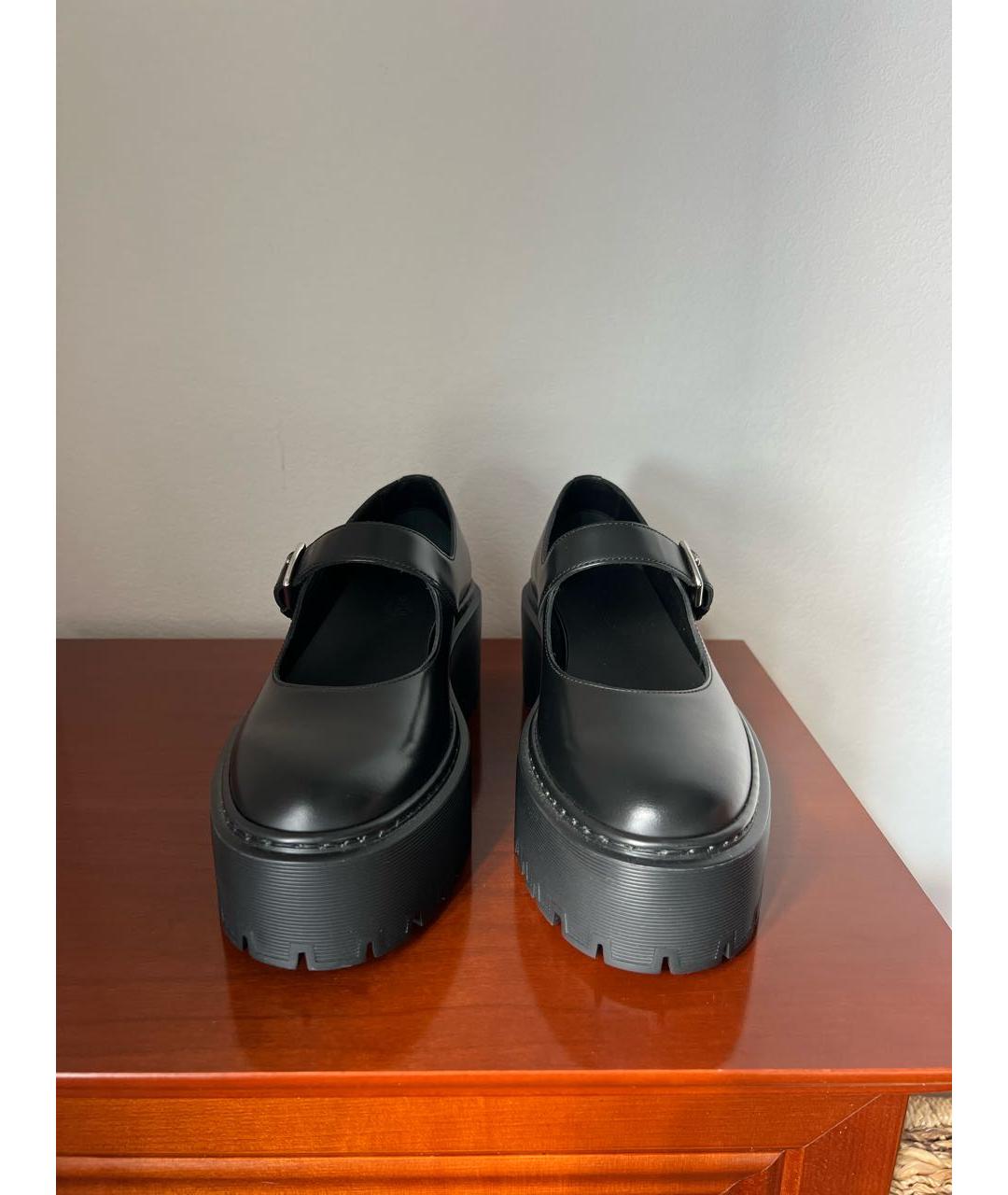 HERMES Черные кожаные туфли, фото 2