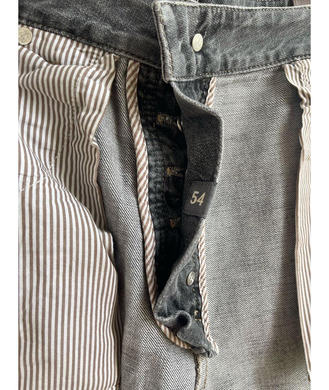 BRUNELLO CUCINELLI Серые хлопковые джинсы, фото 8