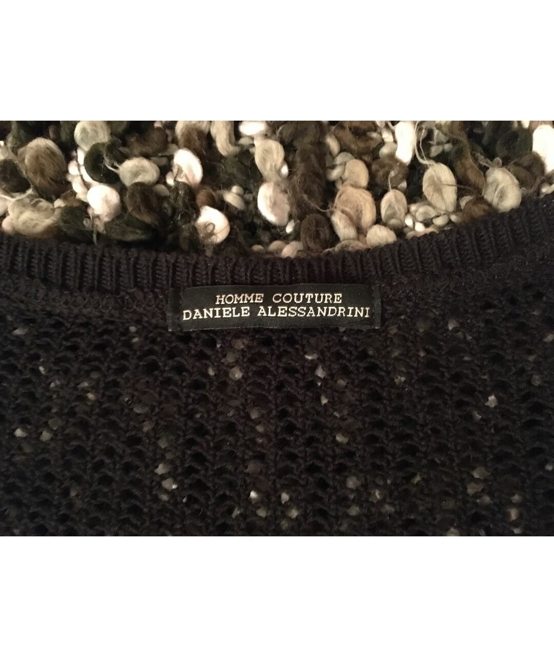 DANIELE ALESSANDRINI Черный хлопковый джемпер / свитер, фото 3