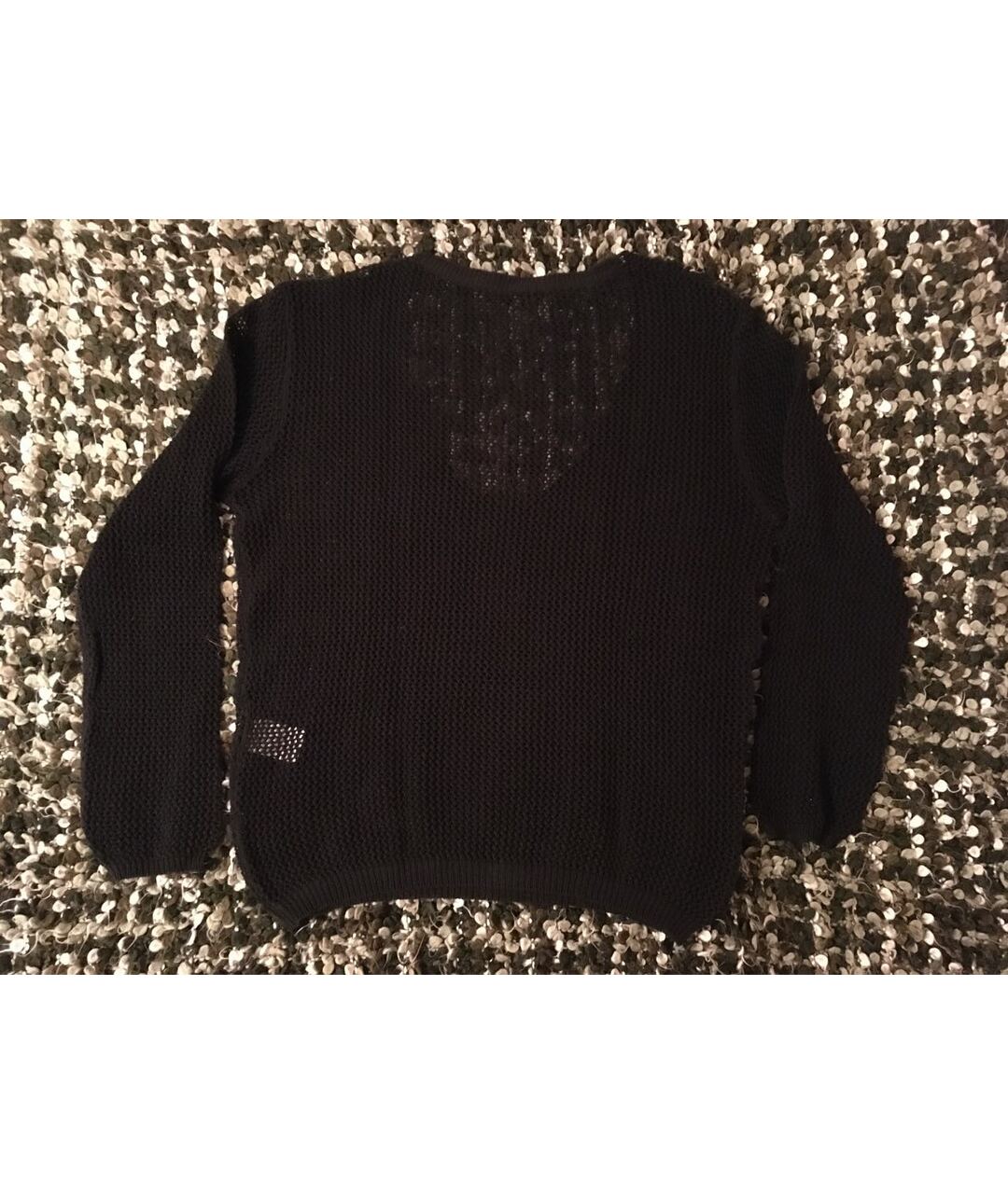 DANIELE ALESSANDRINI Черный хлопковый джемпер / свитер, фото 2