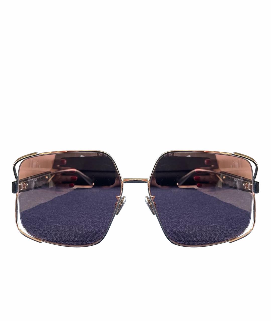 CHRISTIAN DIOR PRE-OWNED Золотые металлические солнцезащитные очки, фото 1