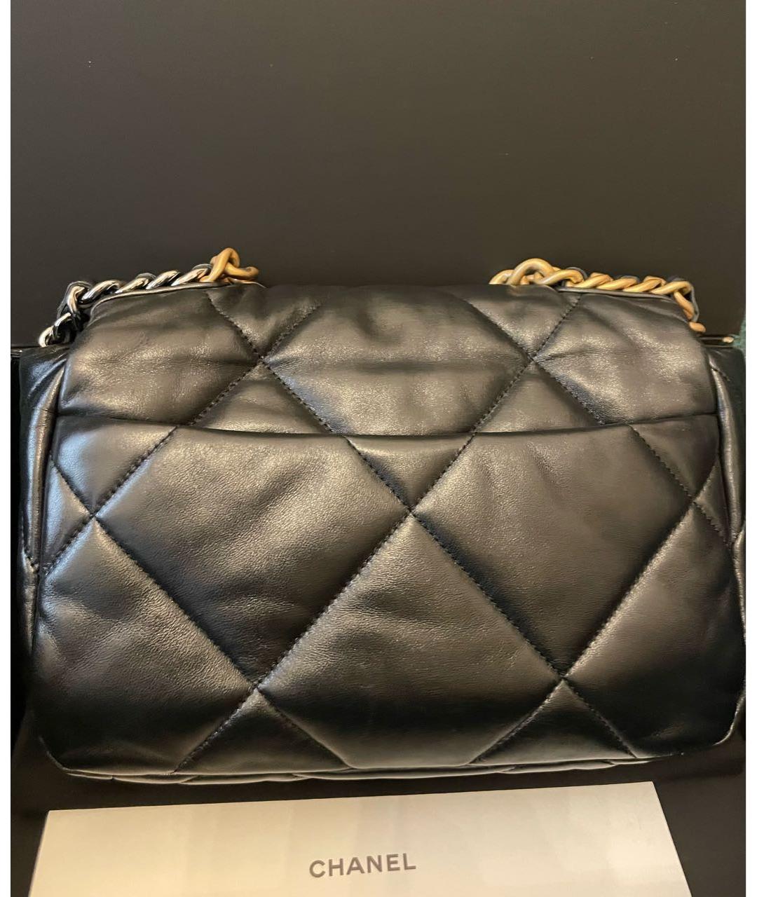 CHANEL PRE-OWNED Черная кожаная сумка через плечо, фото 4