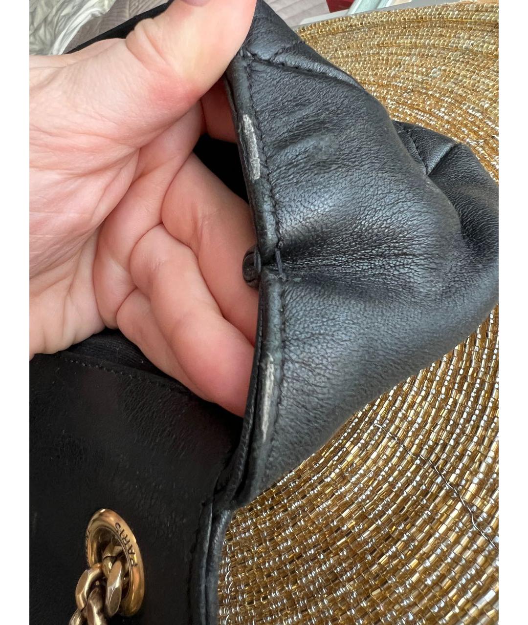 SAINT LAURENT Черная кожаная сумка через плечо, фото 6