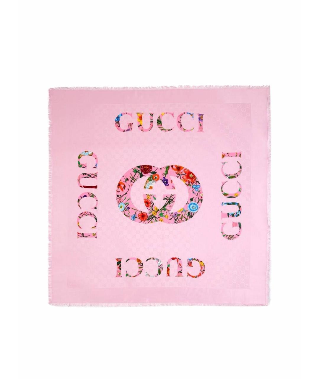 GUCCI Розовый платок, фото 1