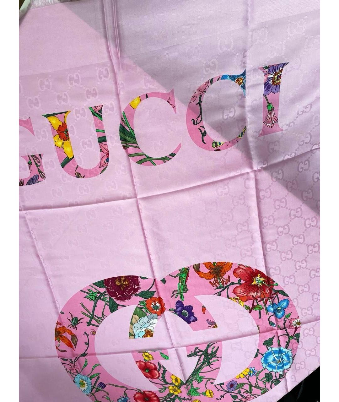 GUCCI Розовый платок, фото 2