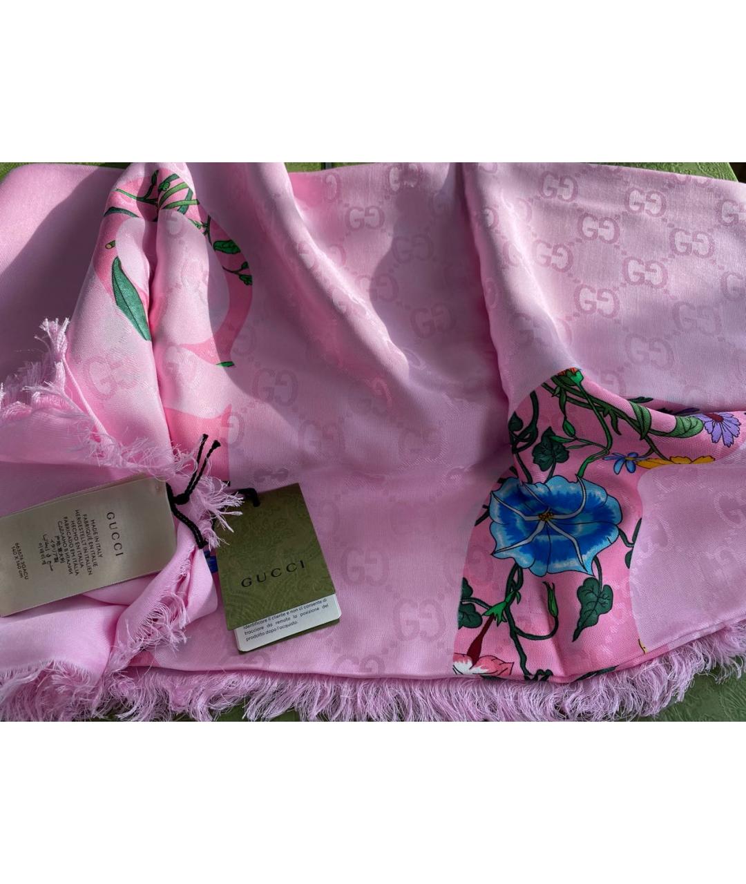 GUCCI Розовый платок, фото 4