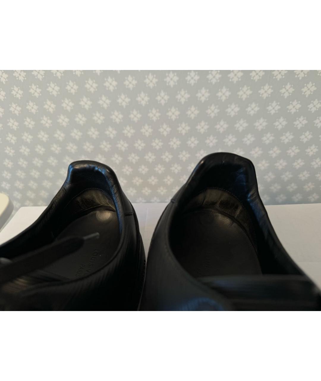 LOUIS VUITTON PRE-OWNED Черные низкие кроссовки / кеды из лакированной кожи, фото 8