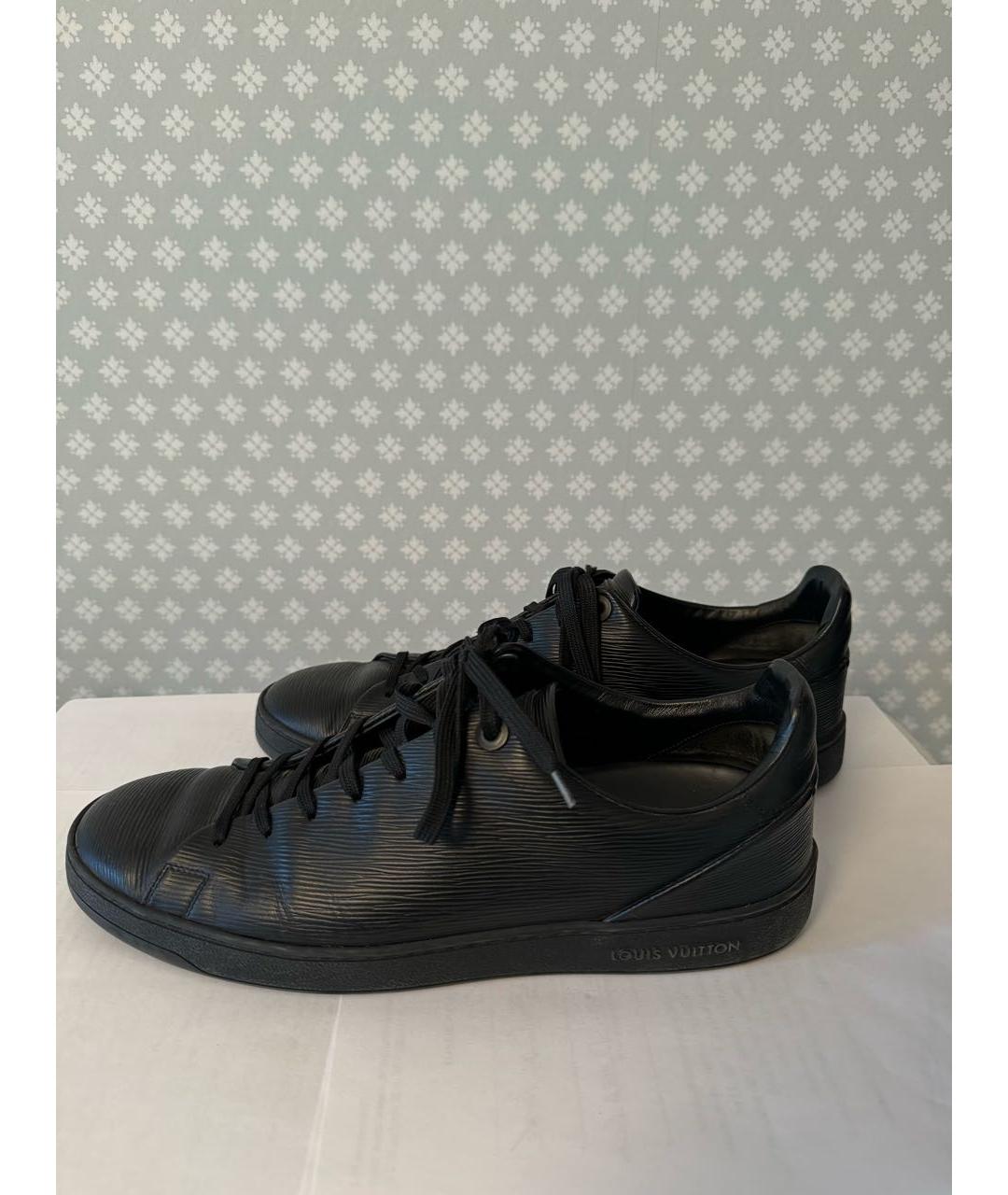 LOUIS VUITTON PRE-OWNED Черные низкие кроссовки / кеды из лакированной кожи, фото 9