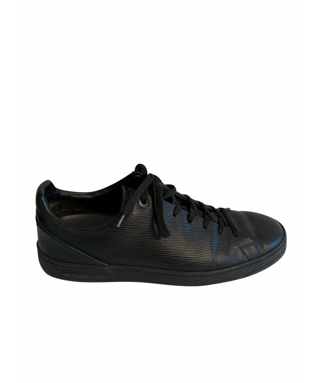 LOUIS VUITTON PRE-OWNED Черные низкие кроссовки / кеды из лакированной кожи, фото 1