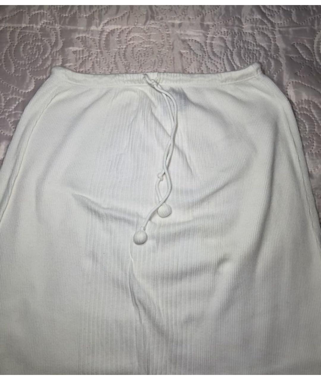 JEAN PAUL GAULTIER Белая хлопковая юбка макси, фото 2