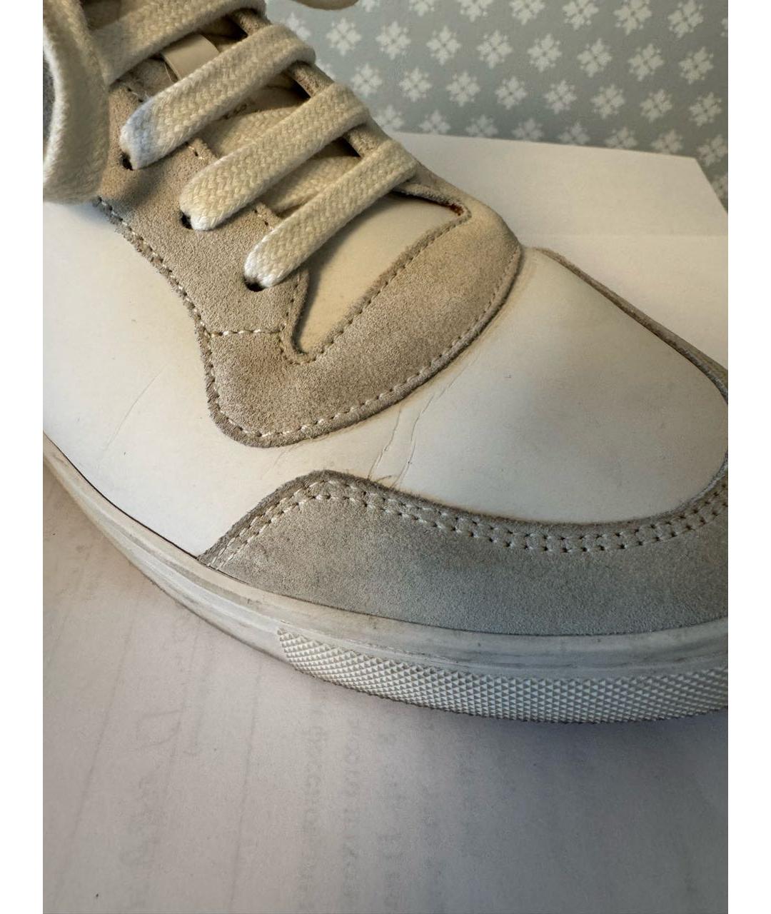 BURBERRY Белые низкие кроссовки / кеды, фото 8
