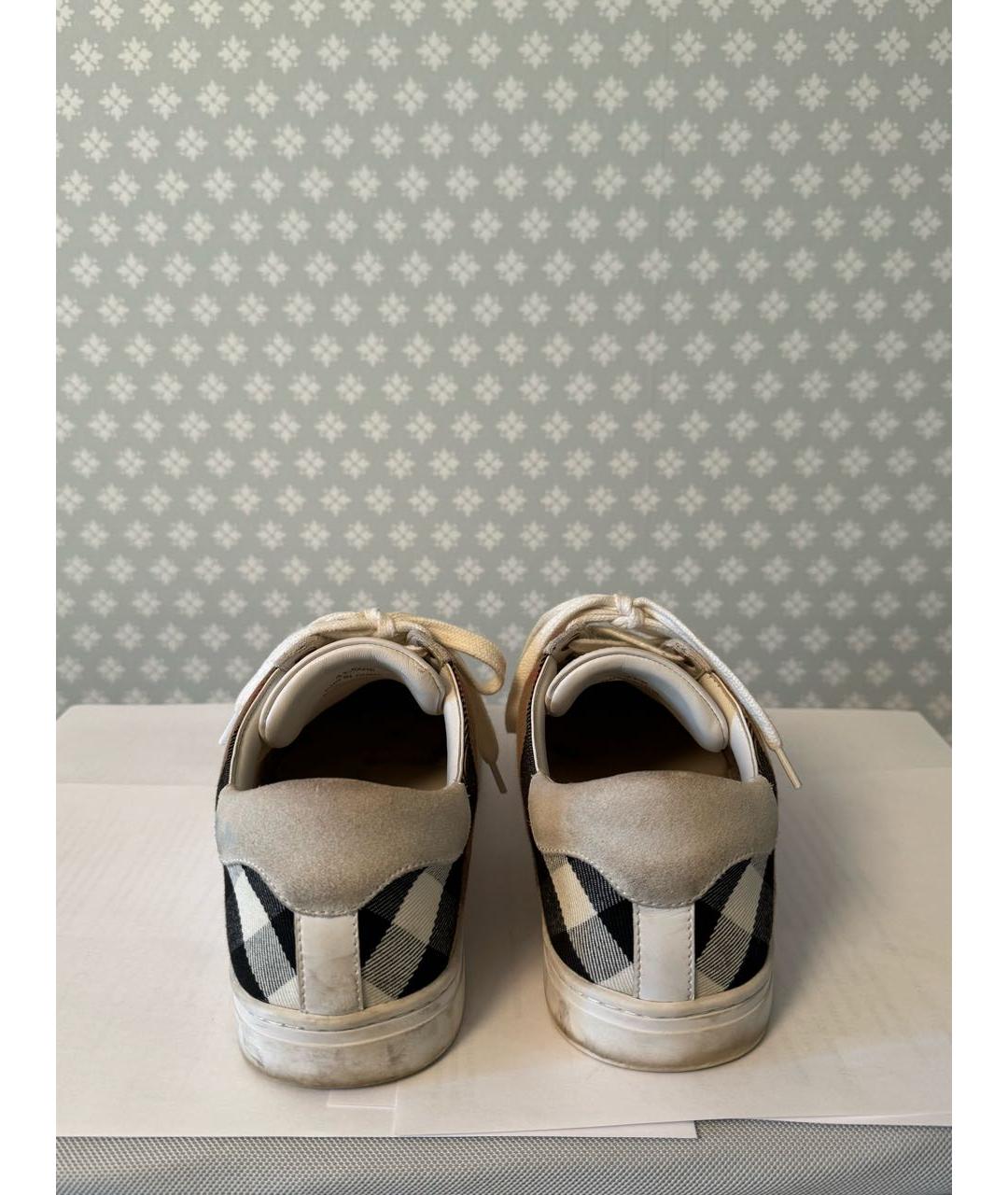 BURBERRY Белые низкие кроссовки / кеды, фото 3