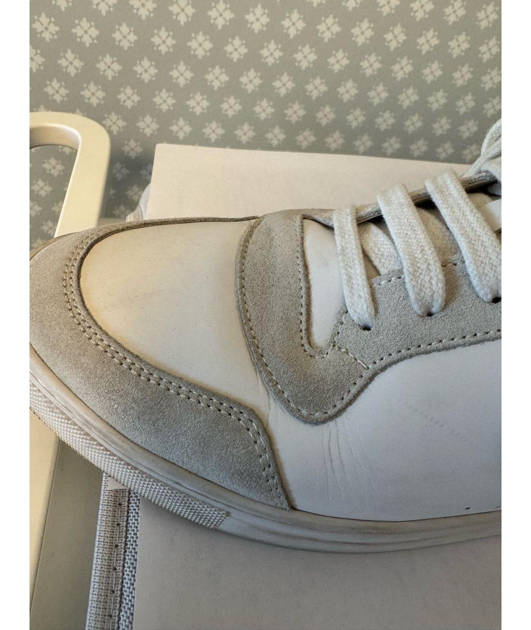 BURBERRY Белые низкие кроссовки / кеды, фото 5