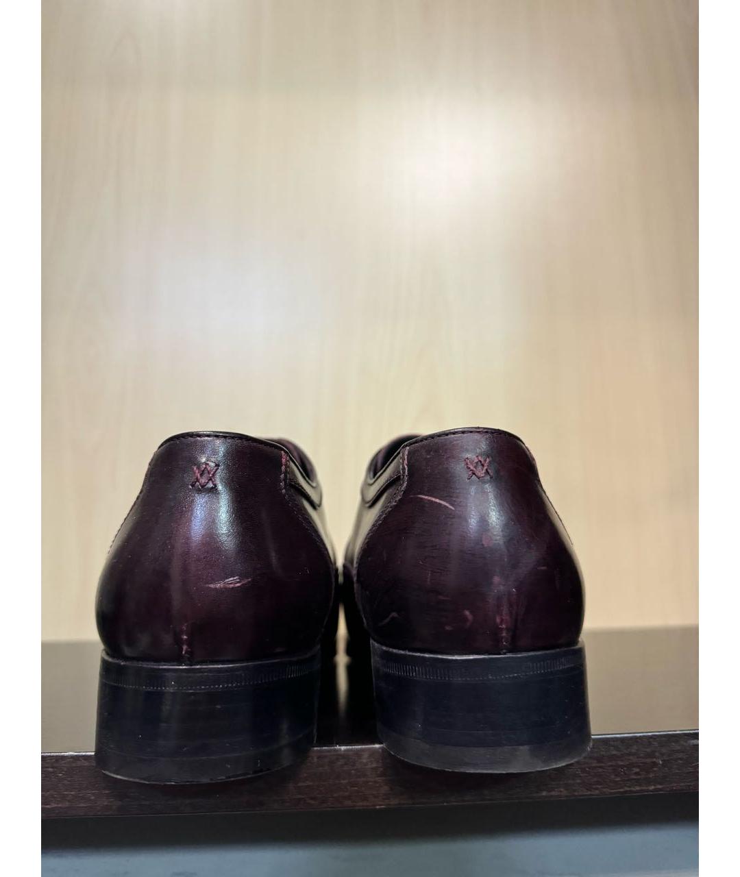 ARTIOLI Бордовые кожаные туфли, фото 4
