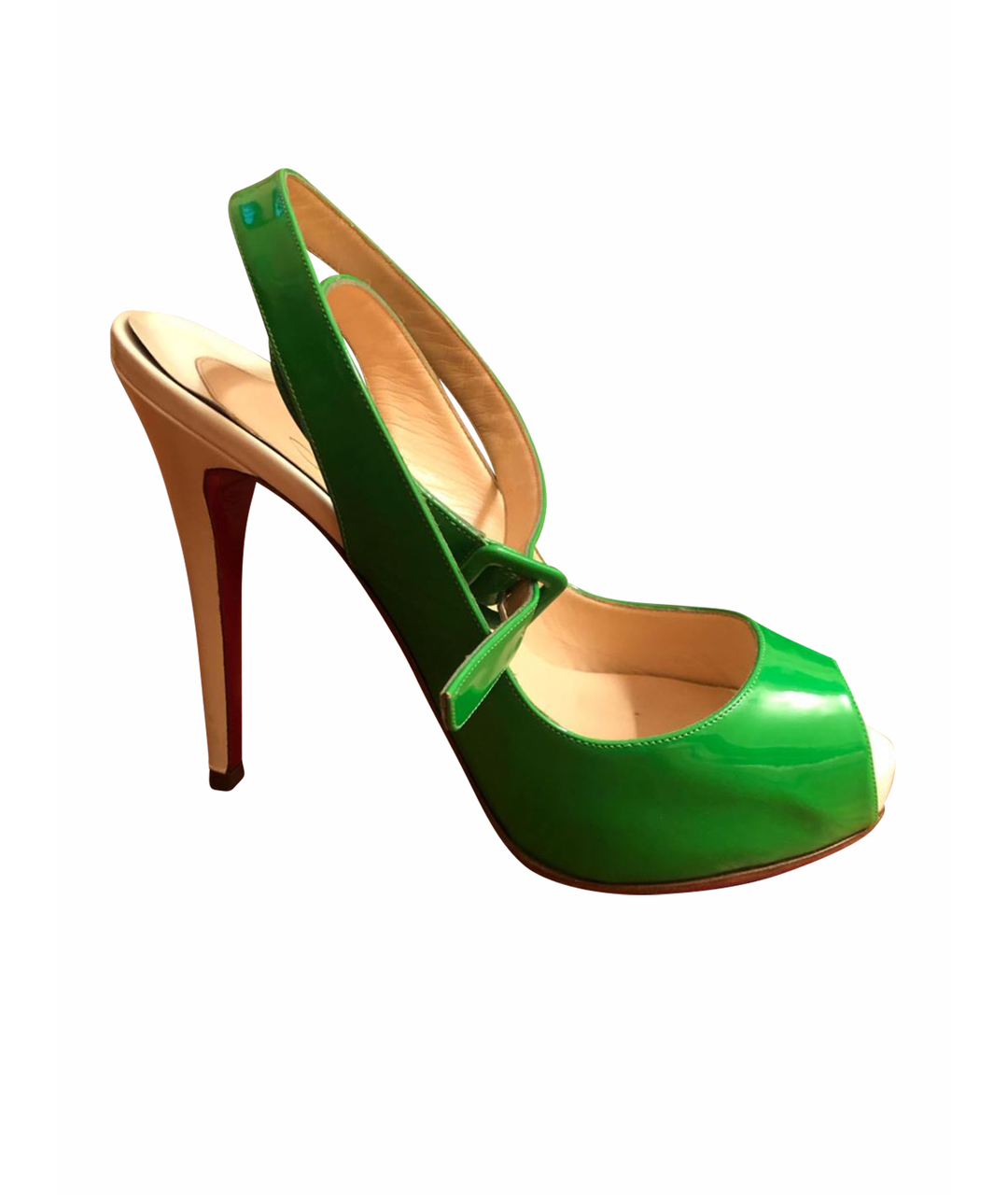 CHRISTIAN LOUBOUTIN Зеленые туфли из лакированной кожи, фото 1