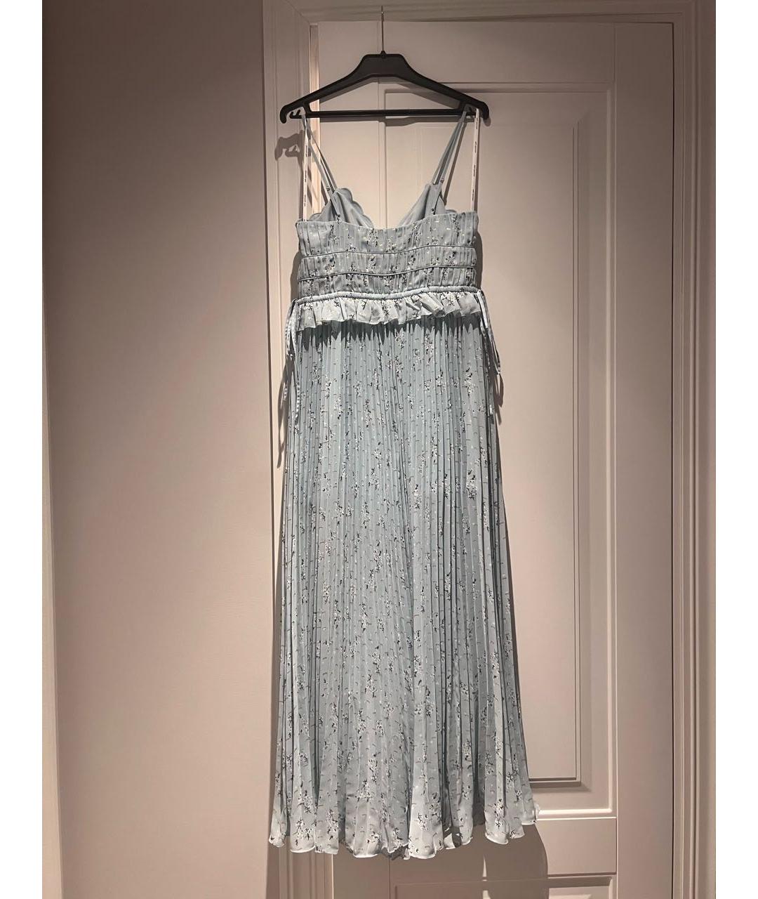 SELF-PORTRAIT Голубое полиэстеровое вечернее платье, фото 2