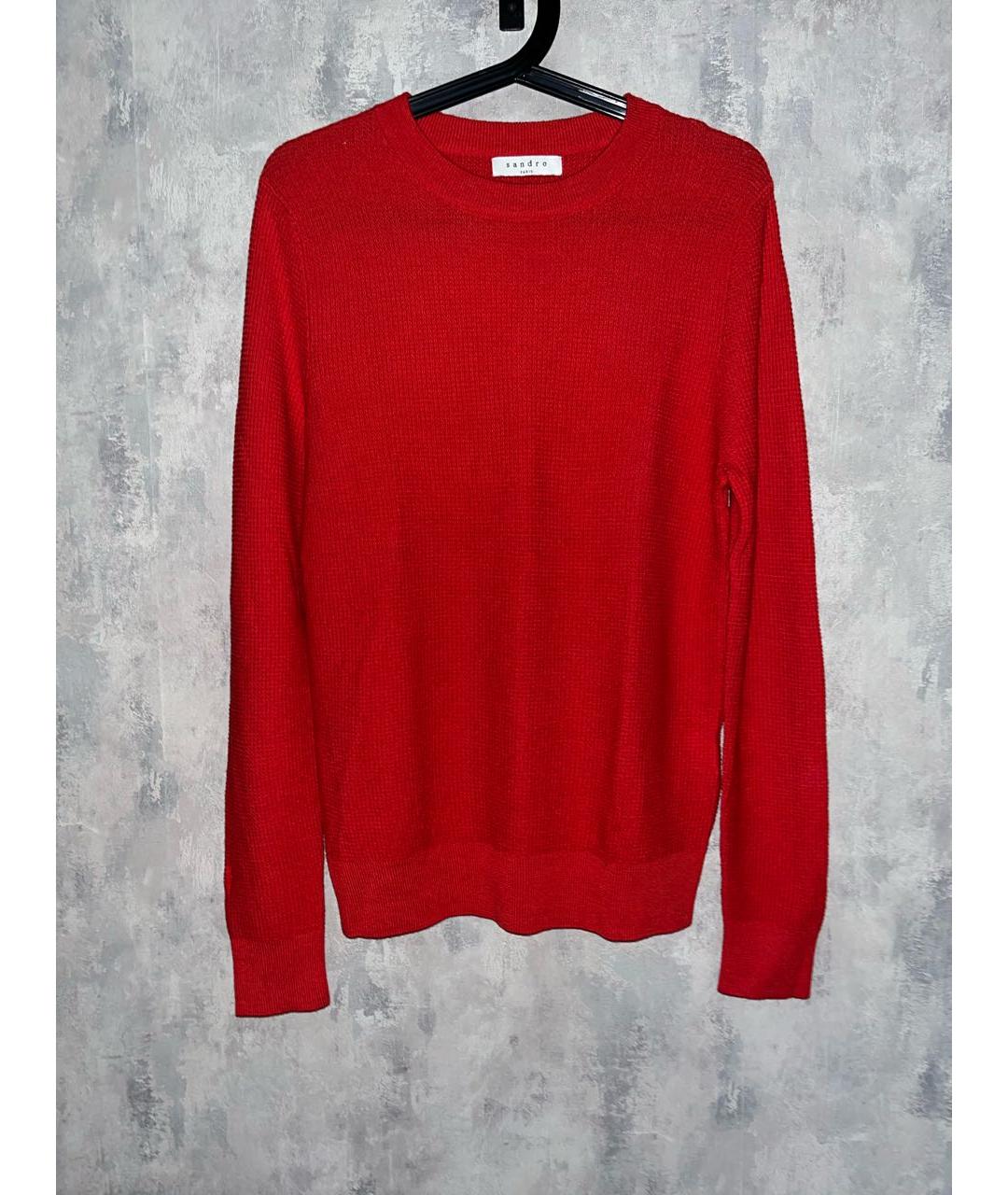 SANDRO Красный шерстяной джемпер / свитер, фото 6