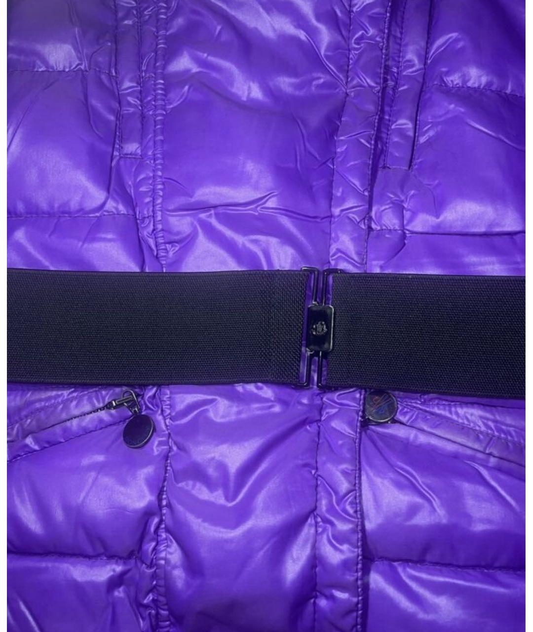 MONCLER Фиолетовый полиамидовый пуховик, фото 2