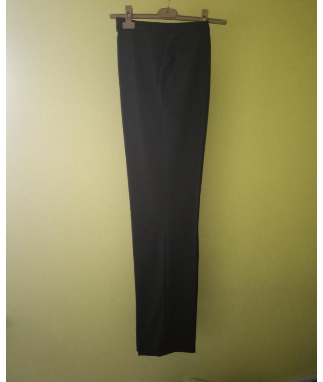 ESCADA Антрацитовые шерстяные прямые брюки, фото 3
