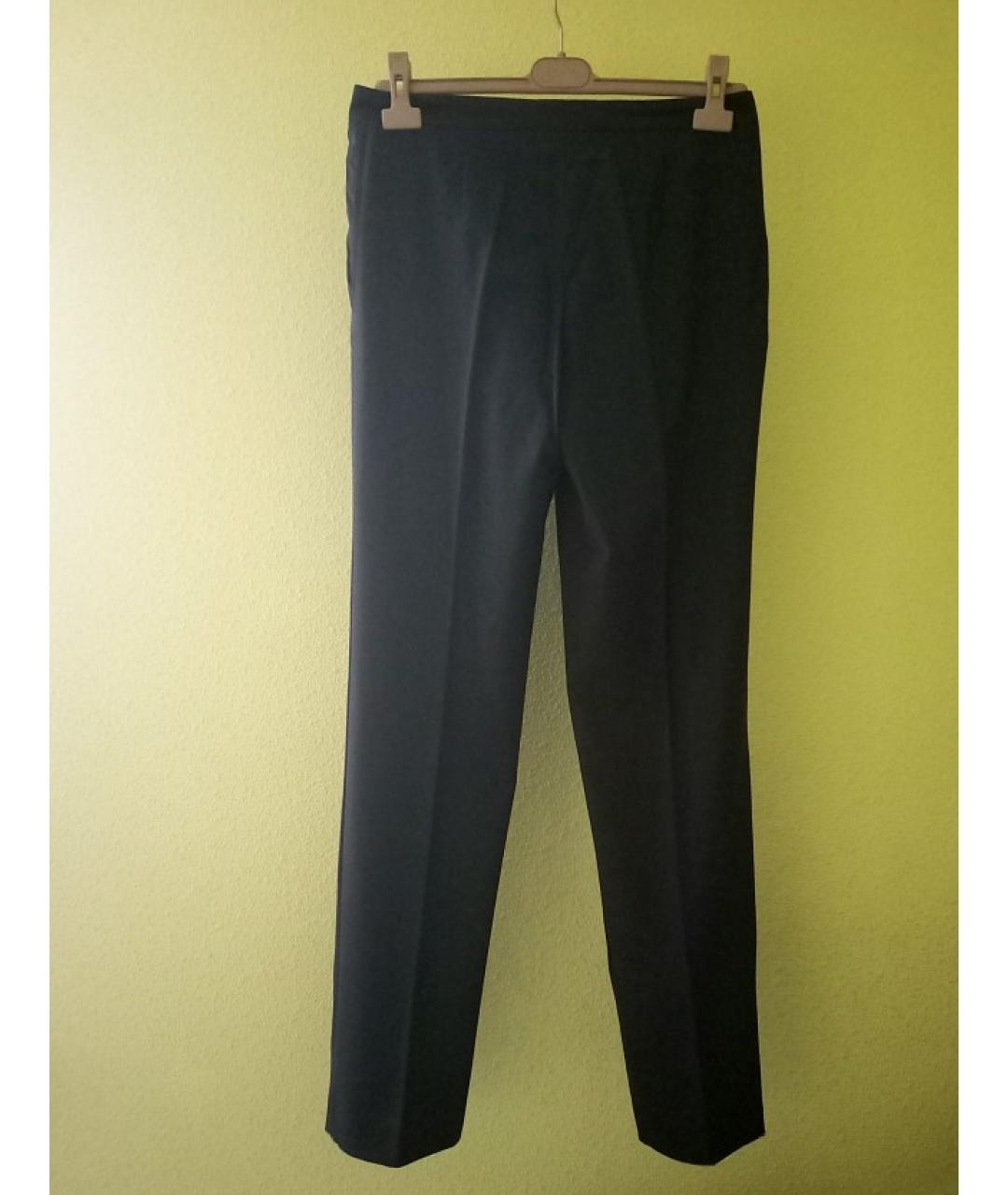 ESCADA Антрацитовые шерстяные прямые брюки, фото 2
