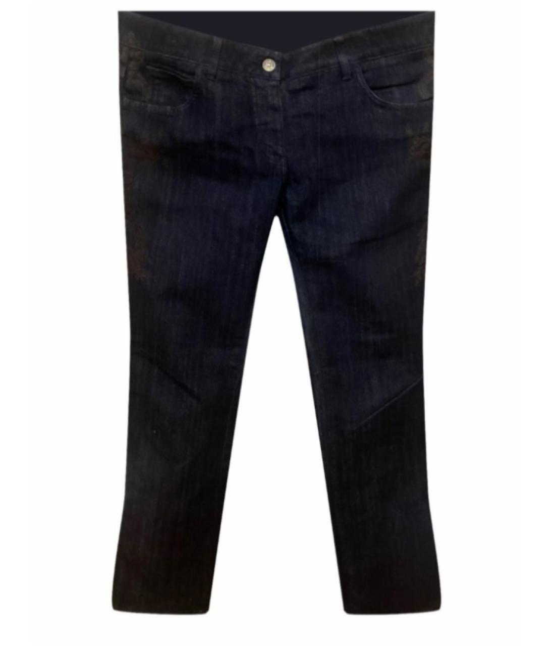 ETRO Темно-синие хлопковые джинсы слим, фото 9