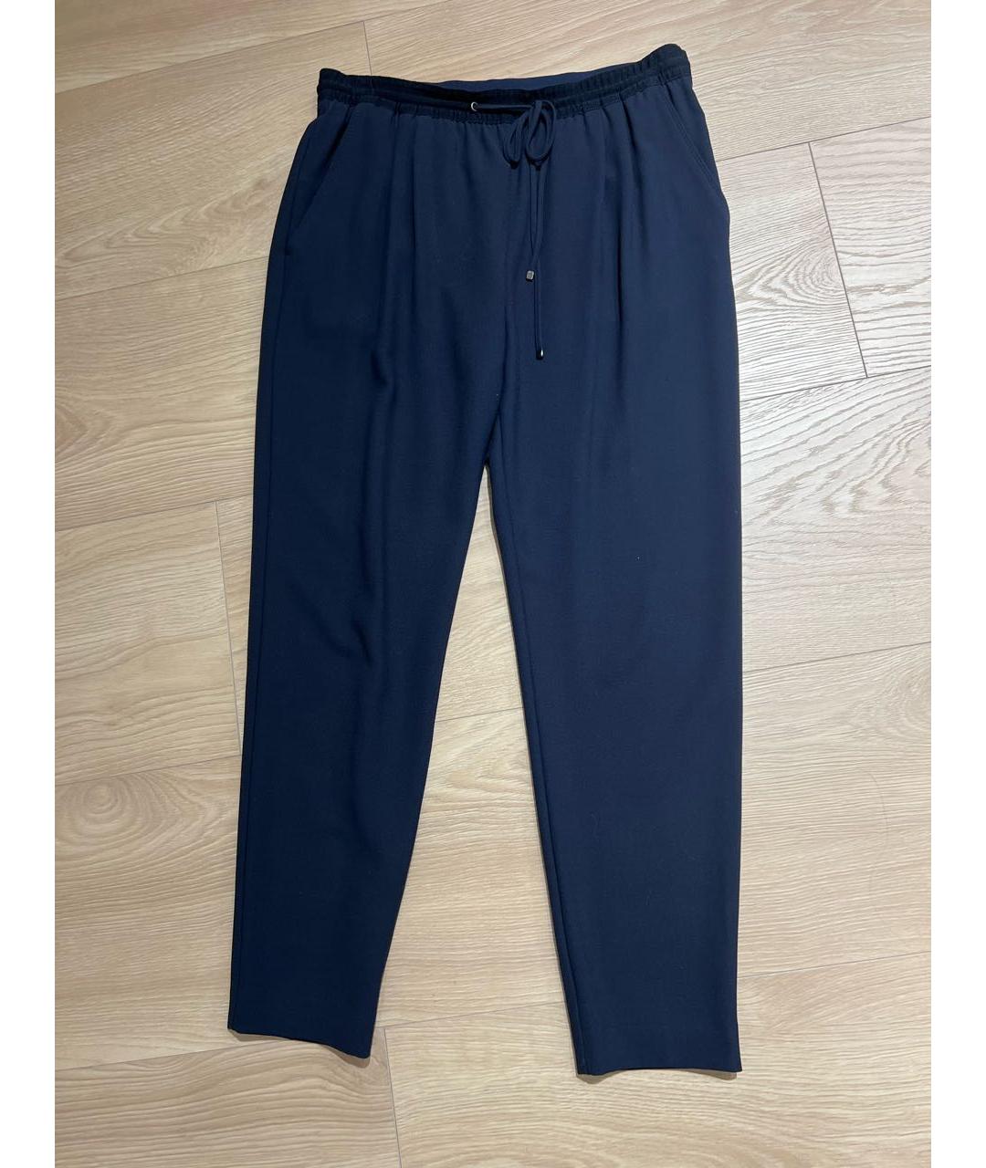 HUGO BOSS Темно-синие вискозные брюки узкие, фото 4
